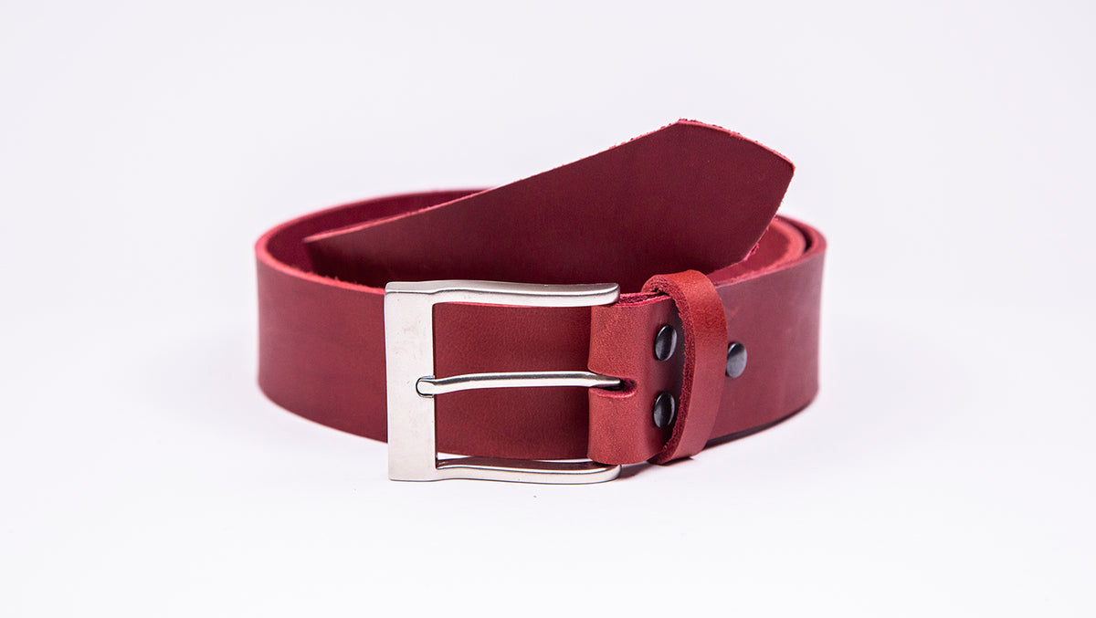 Men red cheap belt